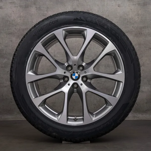 OEM BMW X5 X6 snow tire packages 20 inch G05 G06 rims styling 738 6883757 ferric grey glossy turned