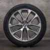 OEM BMW X5 X6 snow tire packages 20 inch G05 G06 rims styling 738 6883757 ferric grey glossy turned