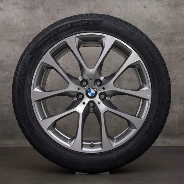 OEM BMW X5 X6 snow tire packages 20 inch G05 G06 rims styling 738 6883757 ferric grey glossy turned