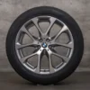 OEM BMW X5 X6 snow tire packages 20 inch G05 G06 rims styling 738 6883757 ferric grey glossy turned