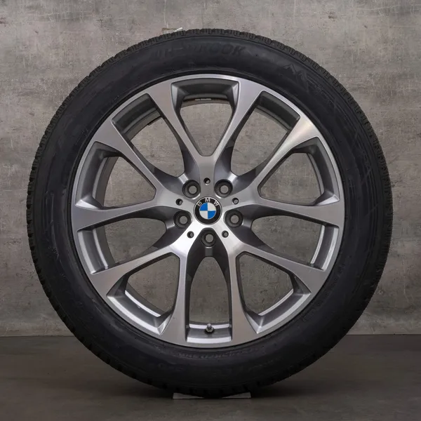 OEM BMW X5 X6 snow tire packages 20 inch G05 G06 rims styling 738 6883757 ferric grey glossy turned