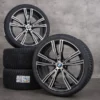 OEM BMW 8 Series snow tire packages 20 inch G14 G15 G16 rims 8072027 8072028 jet black glossy turned