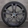 OEM BMW 8 Series snow tire packages 20 inch G14 G15 G16 rims 8072027 8072028 jet black glossy turned