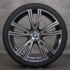 OEM BMW 8 Series snow tire packages 20 inch G14 G15 G16 rims 8072027 8072028 jet black glossy turned