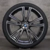 OEM BMW 8 Series snow tire packages 20 inch G14 G15 G16 rims 8072027 8072028 jet black glossy turned