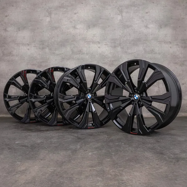 OEM BMW X7 Rims 23 inch G07 Styling 914 7916264 7916269 black glossy