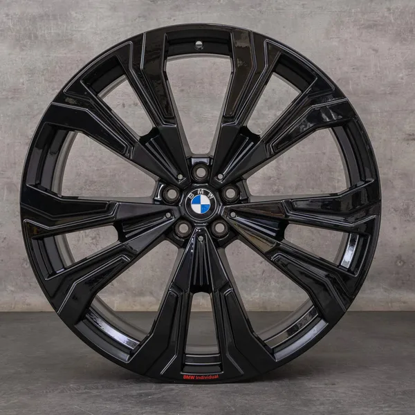 OEM BMW X7 Rims 23 inch G07 Styling 914 7916264 7916269 black glossy