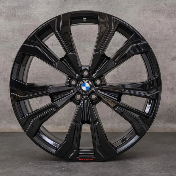 OEM BMW X7 Rims 23 inch G07 Styling 914 7916264 7916269 black glossy