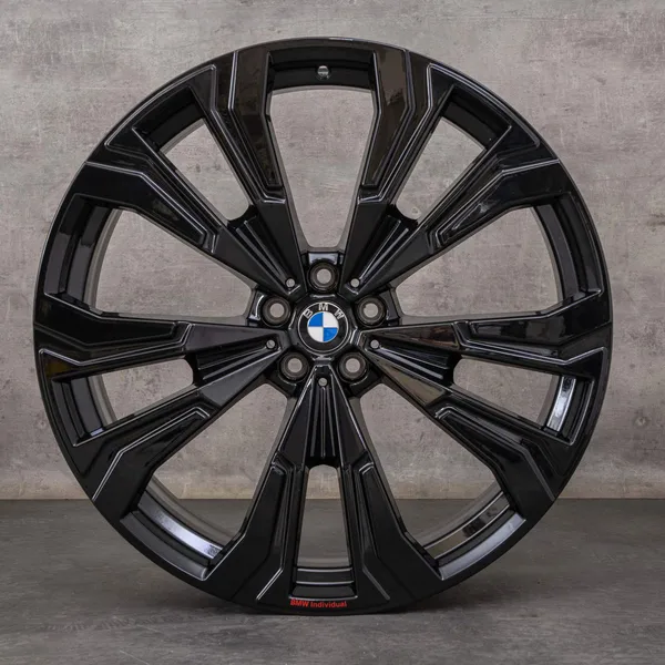 OEM BMW X7 Rims 23 inch G07 Styling 914 7916264 7916269 black glossy