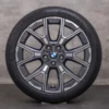 OEM BMW 1 Series 2 snow tire packages 18 inch F70 F74 Gran Goupe Rims Styling 974 5A45266 gray glossy turned NEW