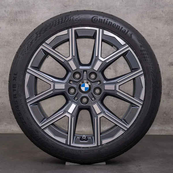 OEM BMW 1 Series 2 snow tire packages 18 inch F70 F74 Gran Goupe Rims Styling 974 5A45266 gray glossy turned NEW