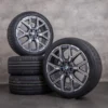 OEM BMW 1 Series 2 snow tire packages 18 inch F70 F74 Gran Goupe Rims Styling 974 5A45266 gray glossy turned NEW