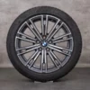 OEM BMW 2 Series 3 4 snow tire packages 18 inch G42 G20 G21 G22 G23 Rims Styling 790 M 8089890 orbit grey glossy turned