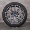 OEM BMW 2 Series 3 4 snow tire packages 18 inch G42 G20 G21 G22 G23 Rims Styling 790 M 8089890 orbit grey glossy turned