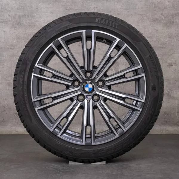 OEM BMW 2 Series 3 4 snow tire packages 18 inch G42 G20 G21 G22 G23 Rims Styling 790 M 8089890 orbit grey glossy turned