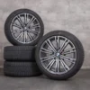 OEM BMW 2 Series 3 4 snow tire packages 18 inch G42 G20 G21 G22 G23 Rims Styling 790 M 8089890 orbit grey glossy turned