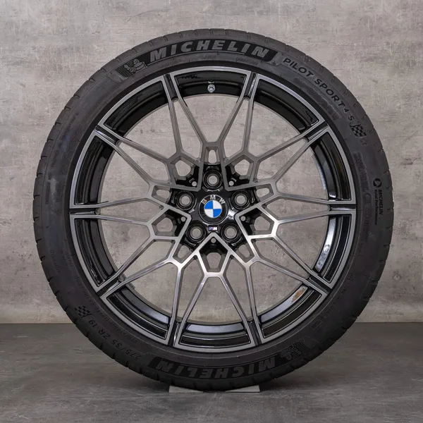 OEM BMW M2 M3 M4 Rims 19 20 inch G87 G80 G81 G82 G83 Summer wheels Styling 826 M 8093838 8093839 black glossy turned