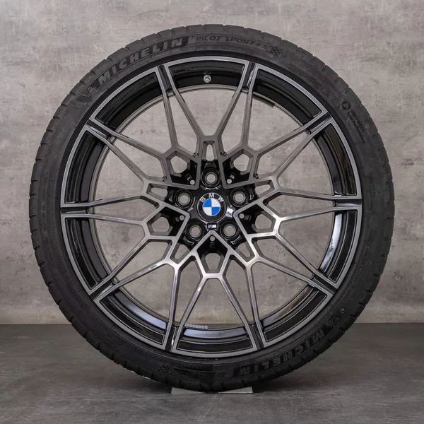 OEM BMW M2 M3 M4 Rims 19 20 inch G87 G80 G81 G82 G83 Summer wheels Styling 826 M 8093838 8093839 black glossy turned