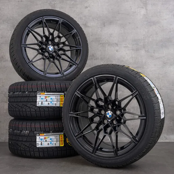 OEM BMW M2 M3 M4 snow tire packages 19 20 inch G87 G80 G81 G82 G83 Rims Styling 826 M 8093838 8093839 black glossy