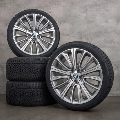 OEM BMW 7 Series 6 winter wheels 20 inch G11 G12 G32 Rims Styling 628 6863110 6863111 ferric grey polisched