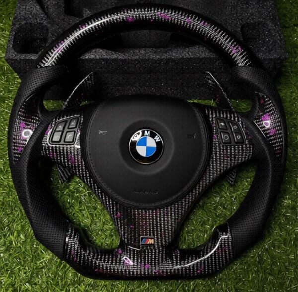 666 BMW M REAL CARBON FIBER STEERING WHEEL FOR BMW E90 E91 E92 E93 M3 E82 E81 E88