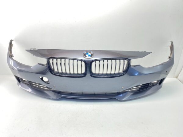 IMG_5138 12-19 BMW F30 3 Series Front Bumper Cover Complete Assembly Mineral Gray OEM