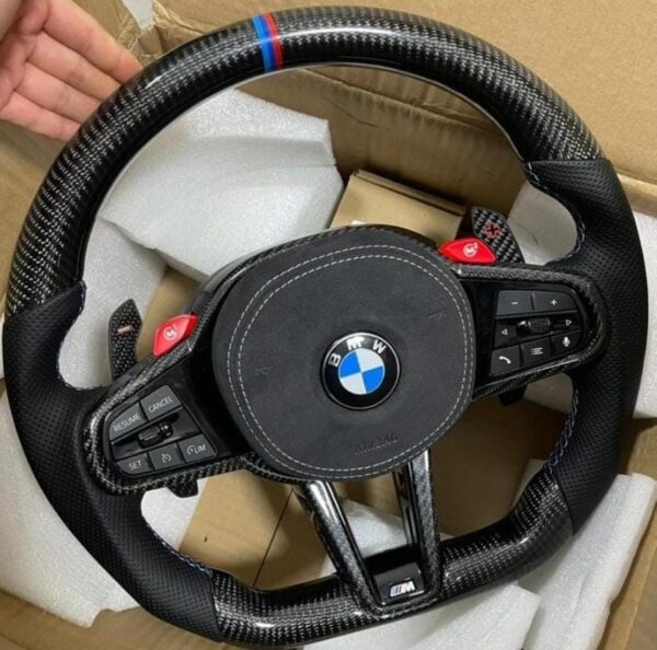 Carbon fiber Steering wheel for BMW 5 Series G30 Complete steering with Heating