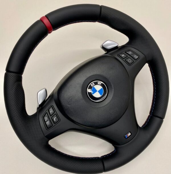BMW 335 Steering Wheel PRE LCI PADDLE RED E90 E92 E93 M3 E82 E81 E88 COMPLETE