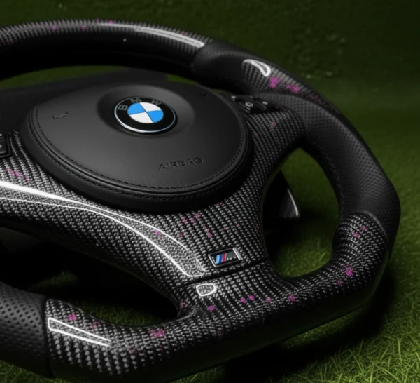 s-l960 (1) BMW M REAL CARBON FIBER STEERING WHEEL FOR BMW E90 E91 E92 E93 M3 E82 E81 E88