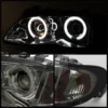 BMW 02-05 E46 3-Series 4DR Smoke Dual Halo Projector Headlights 325i 330i Sedan