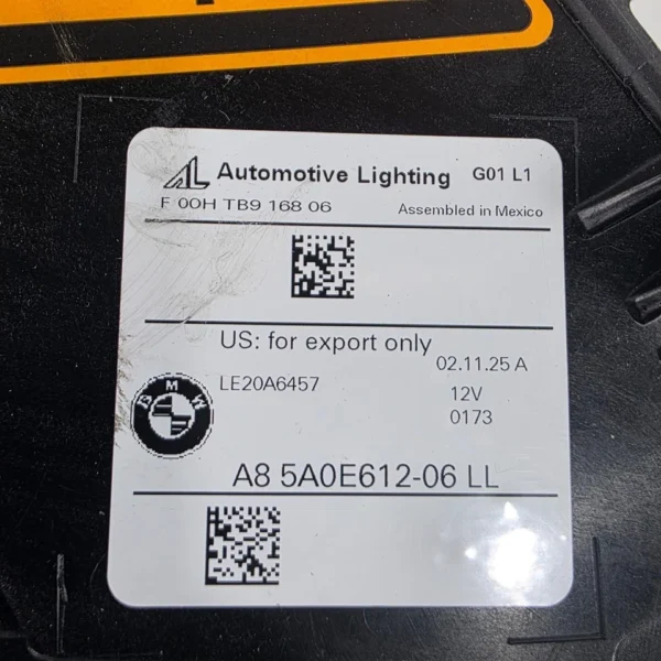 BMW iX3 G08, G01, F97, G02 F98 LCI Laser Headlight RIGHT OEM GENUINE 5A0E612
