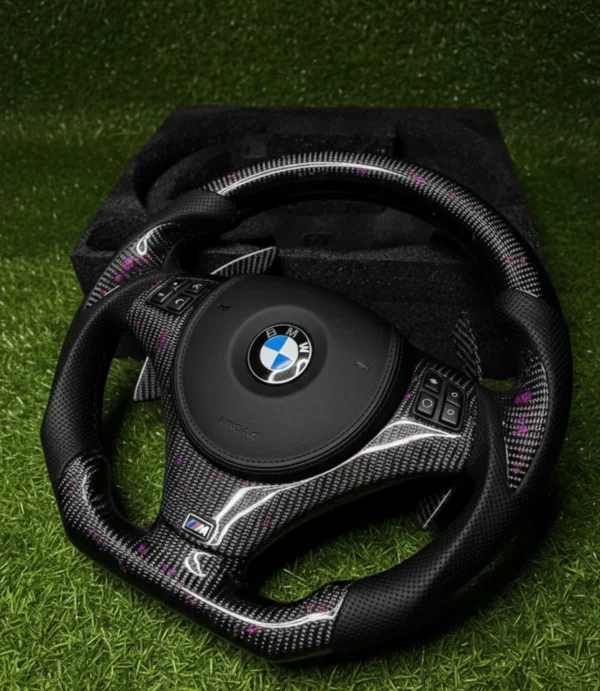 s-l960 (3) BMW M REAL CARBON FIBER STEERING WHEEL FOR BMW E90 E91 E92 E93 M3 E82 E81 E88