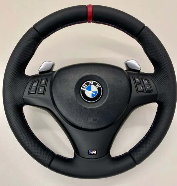 BMW 335 Steering Wheel PRE LCI PADDLE RED E90 E92 E93 M3 E82 E81 E88 COMPLETE