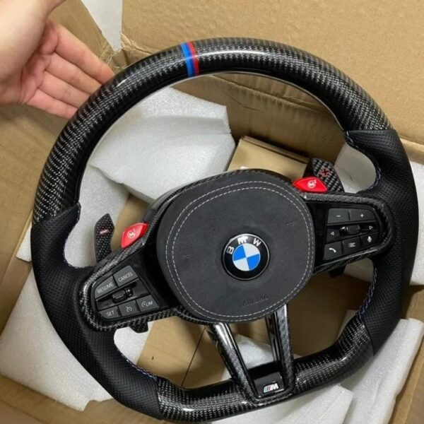 Carbon fiber Steering wheel for BMW 5 Series G30 Complete steering with Heating