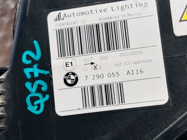 Bmw X5 F15 2013 TO 2016 Headlight XENON LHS LEFT SIDE COMPLETE 7290055