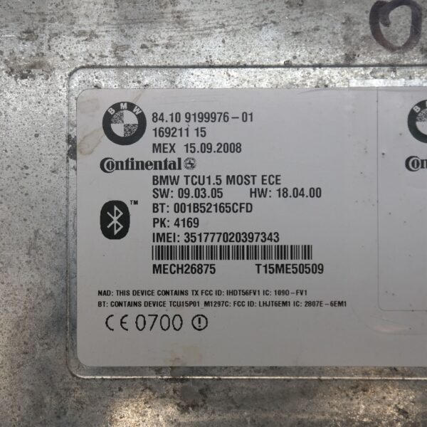 STEREO/HEAD UNIT E90 # Bluetooth Module # (093) *84-20* 9.199.976