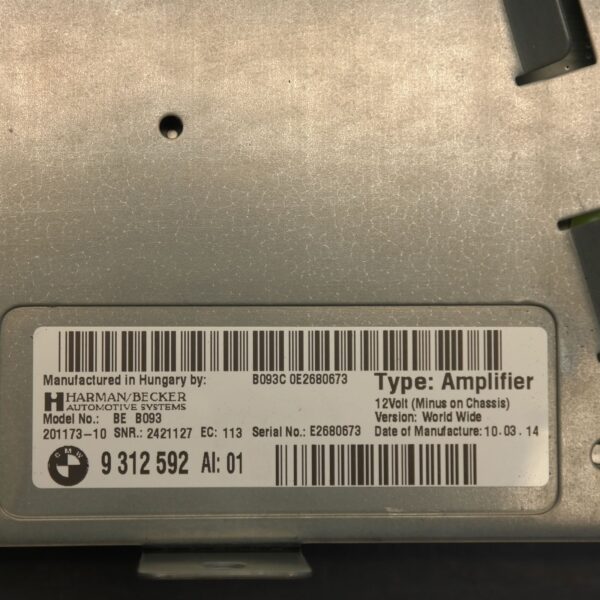 STEREO/HEAD UNIT F10 # Amplifier # (592) *65-25* 9.312.592