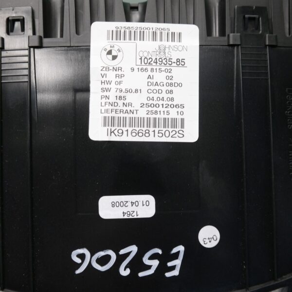 SAMSUNG CSC INSTRUMENT CLUSTER PETROL, 3.0, E82/E88, COUPE/CABRIO, 125i, 05/08-09/13