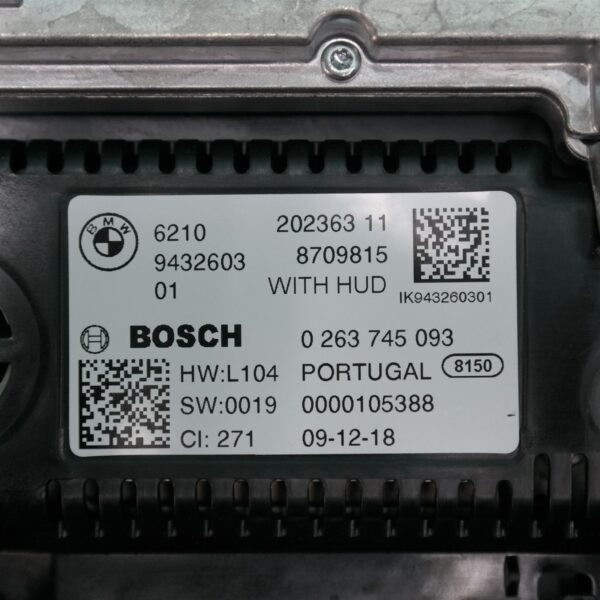 INSTRUMENT CLUSTER INSTRUMENT CLUSTER, M TYPE, G05, 08/18