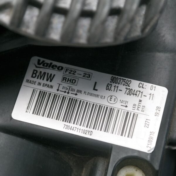 LEFT HEADLAMP F22/F23, COUPE/CABRIO, XENON, ADAPTIVE TYPE, 11/13-05/17