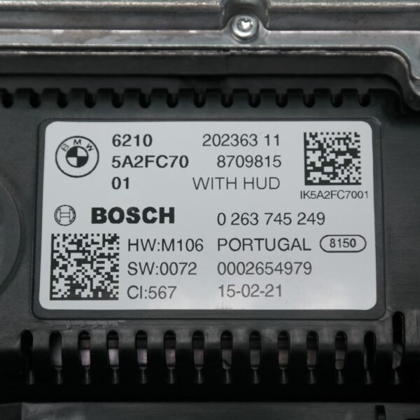 INSTRUMENT CLUSTER INSTRUMENT CLUSTER, G20/G21, SEDAN/WAGON, STANDARD TYPE, 10/18-06/22