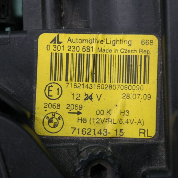 SAMSUNG CSC LEFT HEADLAMP E90/E92/E93, SEDAN/COUPE/CABRIO, BI XENON, ADAPTIVE TYPE, M3, 01/07-09/12