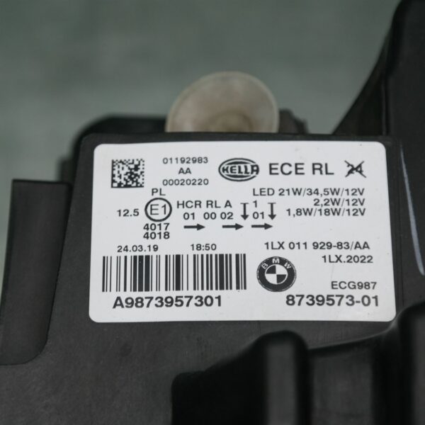 SAMSUNG CSC LEFT HEADLAMP F20, HATCH, LED TYPE, 03/15-05/19