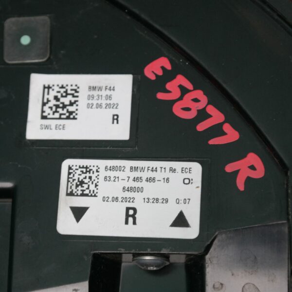 RIGHT TAILLIGHT F44, SEDAN, IN BODY, LED TYPE, 09/19-