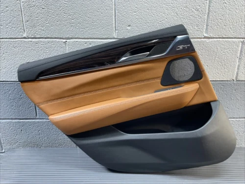 2018-2019 BMW 640i GT Rear Left Door Card Panel Cover Leather Trim OEM