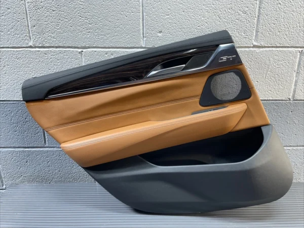 2018-2019 BMW 640i GT Rear Left Door Card Panel Cover Leather Trim OEM