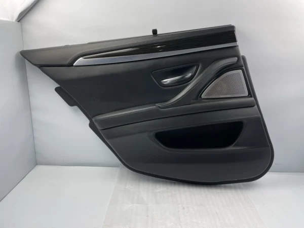 s-l1600 (1) 14-16 BMW F10 M5 Left Rear Driver Door Panel Full Leather B&O Black OEM Used