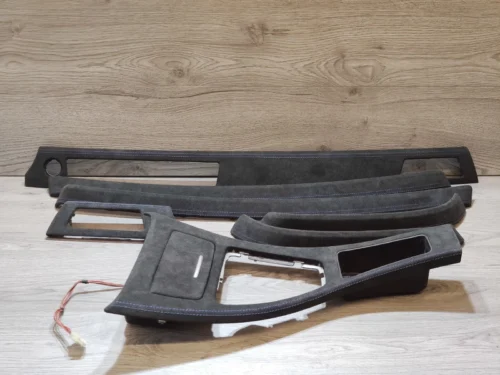 BMW E90 E91 Alcantara Blue Stitched Interior Trim Set Kit NO NAV LHD 325 328 335