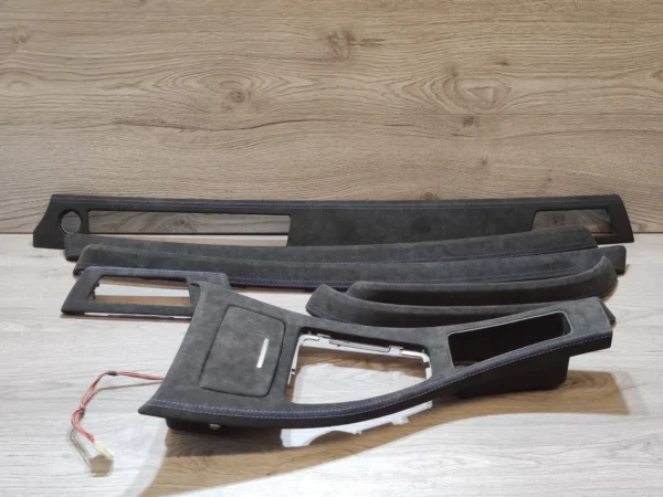 BMW E90 E91 Alcantara Blue Stitched Interior Trim Set Kit NO NAV LHD 325 328 335