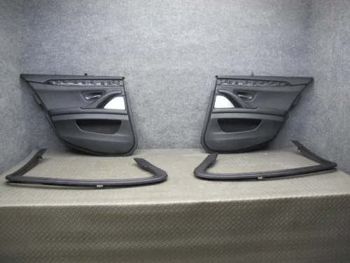 11-16 BMW F10 5-SERIES REAR LEFT & RIGHT DOOR INTERIOR TRIM COVER PANEL SET OEM